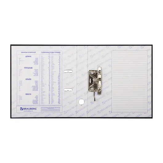 Папка-регистратор BRAUBERG с покрытием из ПВХ, 50 мм, черная (удвоенный срок службы), 220886, фото 3