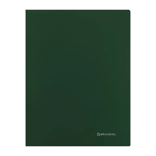 Папка с металлическим скоросшивателем и внутренним карманом BRAUBERG &quot;Диагональ&quot;, темно-зеленая, до 100 листов, 0,6 мм, 221354, фото 2