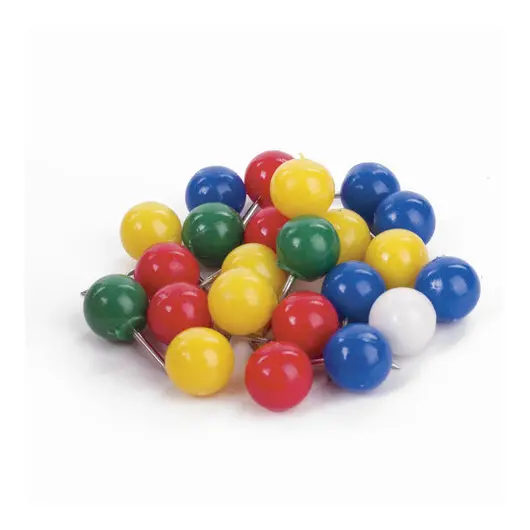 Силовые кнопки-гвоздики BRAUBERG, цветные (шарики), 50 шт., в картонной коробке, 221550, фото 3