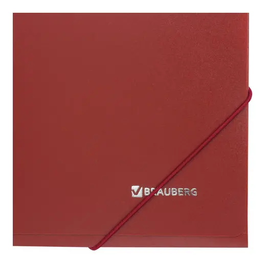 Папка на резинках BRAUBERG, стандарт, красная, до 300 листов, 0,5 мм, 221622, фото 6