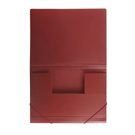Папка на резинках BRAUBERG, стандарт, красная, до 300 листов, 0,5 мм, 221622, фото 3
