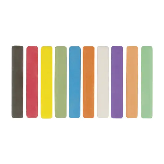Мел цветной ПИФАГОР, набор 10 шт., квадратный, 221168, фото 2