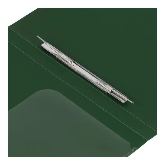 Папка с металлическим скоросшивателем и внутренним карманом BRAUBERG &quot;Диагональ&quot;, темно-зеленая, до 100 листов, 0,6 мм, 221354, фото 5