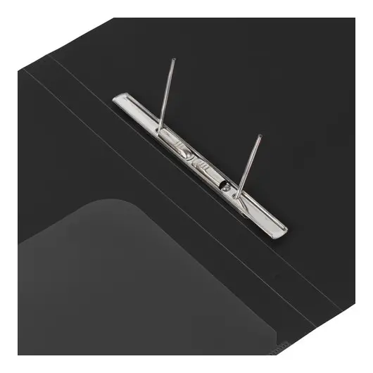 Папка с металлическим скоросшивателем и внутренним карманом BRAUBERG диагональ, черная, до 100 листов, 0,6 мм, 221351, фото 6