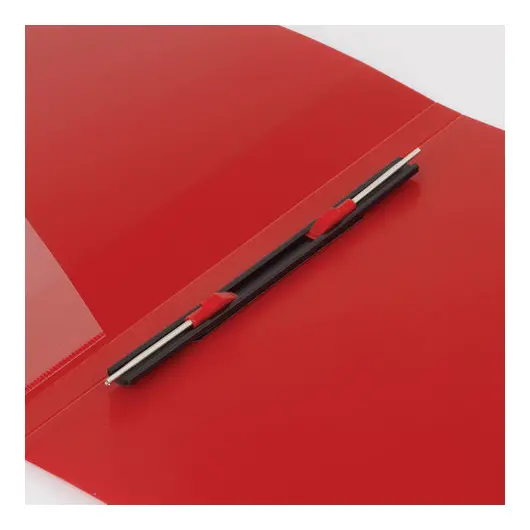 Папка с металлическим скоросшивателем и внутренним карманом BRAUBERG &quot;Contract&quot;, красная, до 100 л., 0,7 мм, 221783, фото 5