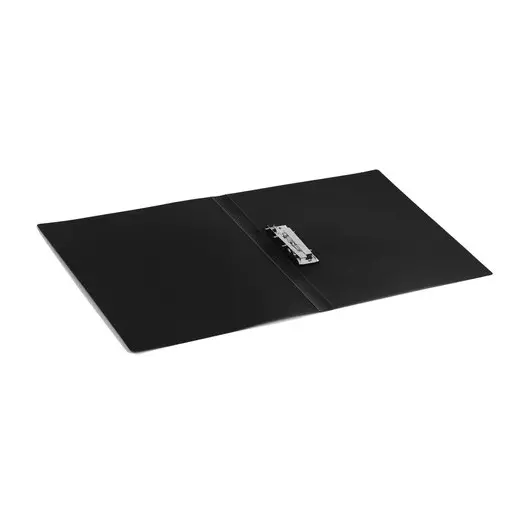 Папка с боковым металлическим прижимом BRAUBERG стандарт, черная, до 100 листов, 0,6 мм, 221630, фото 4