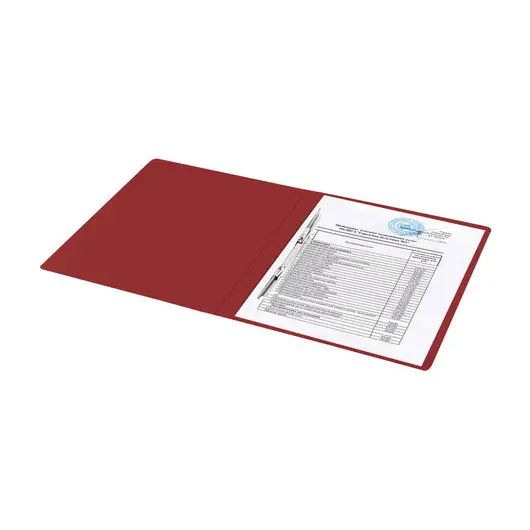 Папка с металлическим скоросшивателем BRAUBERG стандарт, красная, до 100 листов, 0,6 мм, 221632, фото 7