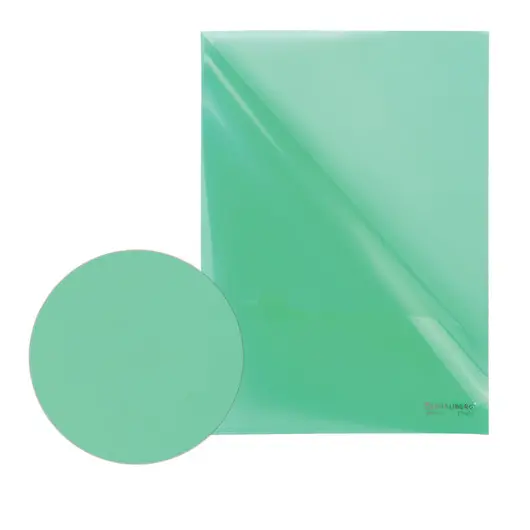 Папка-уголок жесткая BRAUBERG, зеленая, 0,15 мм, 221639, фото 4