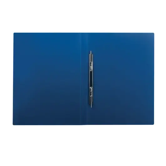 Папка с металлическим скоросшивателем BRAUBERG стандарт, синяя, до 100 листов, 0,6 мм, 221633, фото 3