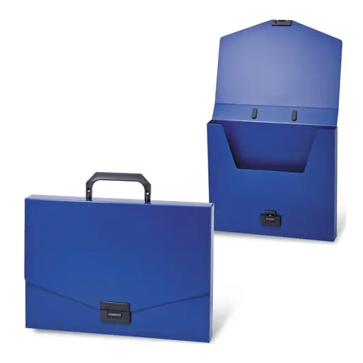 Портфель пластиковый BRAUBERG &quot;Energy&quot;, А4 (330х256х32 мм), без отделений, синий, 222082, фото 1