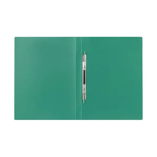 Папка с металлическим скоросшивателем BRAUBERG стандарт, зеленая, до 100 листов, 0,6 мм, 221631, фото 3