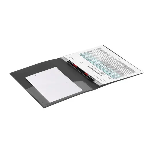 Папка с металлическим скоросшивателем и внутренним карманом BRAUBERG &quot;Contract&quot;, черная, до 100 л., 0,7 мм, 221781, фото 8