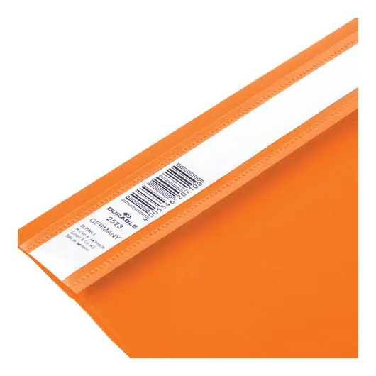 Скоросшиватель пластиковый DURABLE , А4, 150/180 мкм, оранжевый, 2573-09, фото 5