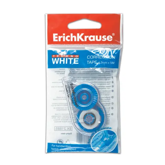 Корректирующая лента ERICH KRAUSE &quot;Techno White Mini&quot;, 4,2 мм х 5 м, упаковка с европодвесом, 21885, фото 2