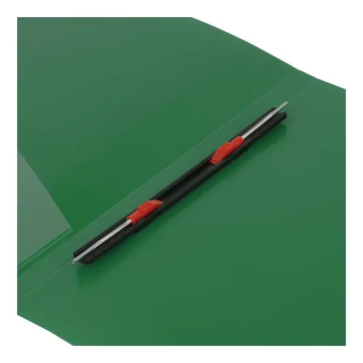 Папка с металлическим скоросшивателем и внутренним карманом BRAUBERG &quot;Contract&quot;, зеленая, до 100 л., 0,7 мм, 221784, фото 5