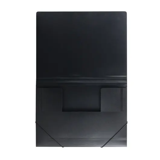 Папка на резинках BRAUBERG, стандарт, черная, до 300 листов, 0,5 мм, 221624, фото 3