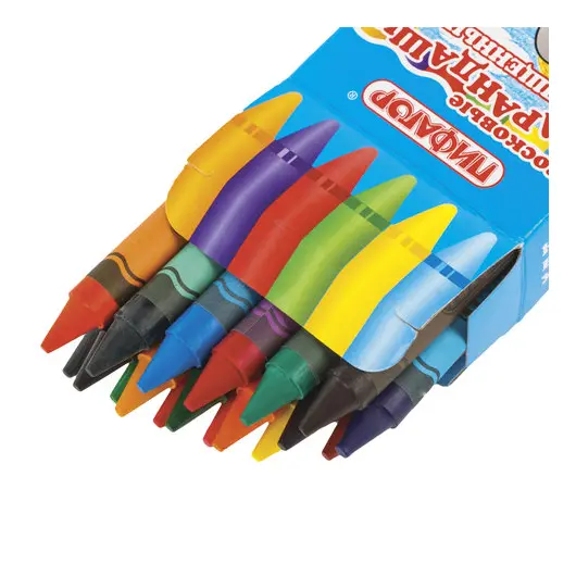 Восковые карандаши утолщенные ПИФАГОР, 18 цветов, 222967, фото 4