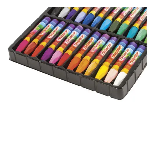 Восковые мелки утолщенные BRAUBERG/ПИФАГОР, 24 цвета, на масляной основе, яркие цвета, 222972, фото 4