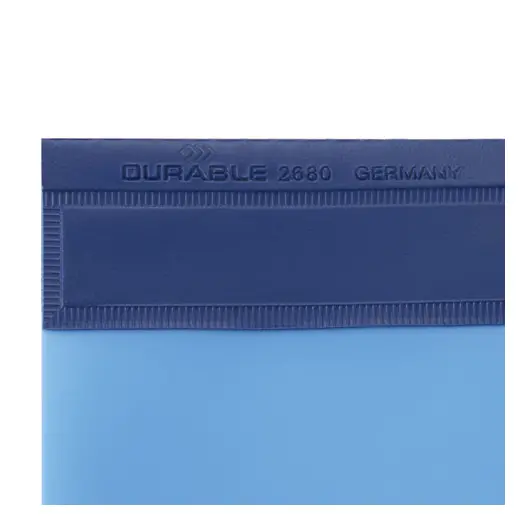 Скоросшиватель пластиковый DURABLE, А4+ (310х240 мм), 280 мкм, карман для визитки, синий, 2680-06, фото 5