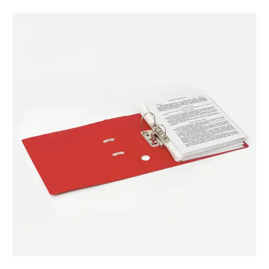 Папка-регистратор BRAUBERG с двухсторонним покрытием из ПВХ, 70 мм, красная, 222652, фото 12