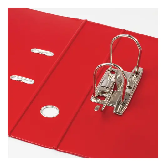 Папка-регистратор BRAUBERG с двухсторонним покрытием из ПВХ, 70 мм, красная, 222652, фото 6