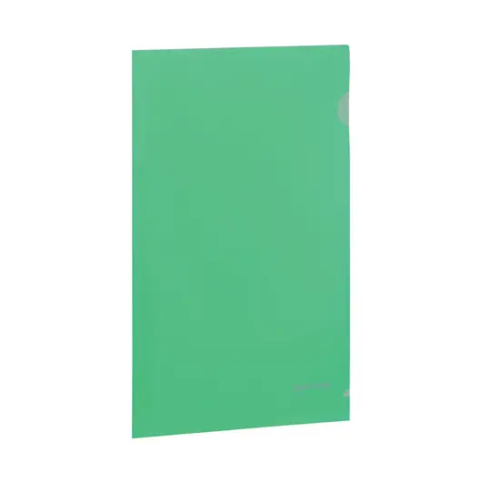Папка-уголок BRAUBERG, зеленая, 0,10 мм, 223965, фото 1