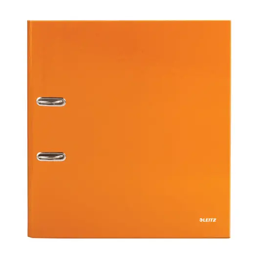 Папка-регистратор LEITZ &quot;WOW&quot;, механизм 180°, ламинированная, 80 мм, оранжевая, 10050044, фото 3