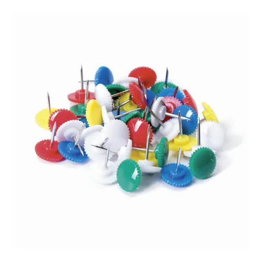 Силовые кнопки BRAUBERG, цветные, круглые, 12 мм, 50 шт., в картонной коробке, 224771, фото 3