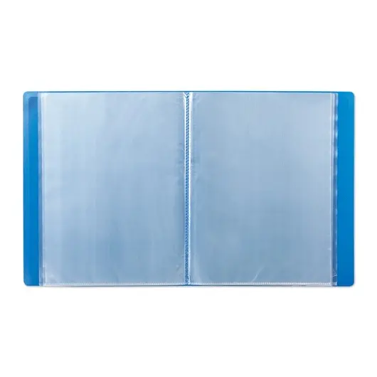 Папка 60 вкладышей БЮРОКРАТ, синяя, 0,7 мм, BPV60blue, фото 2