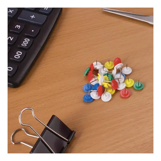 Силовые кнопки BRAUBERG, цветные, круглые, 12 мм, 50 шт., в картонной коробке, 224771, фото 7