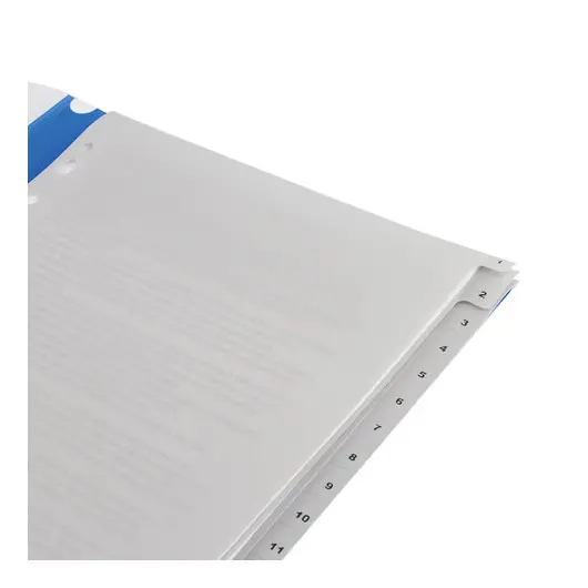 Разделитель пластиковый ОФИСМАГ, А4, 20 листов, цифровой 1-20, оглавление, серый, 225604, фото 5