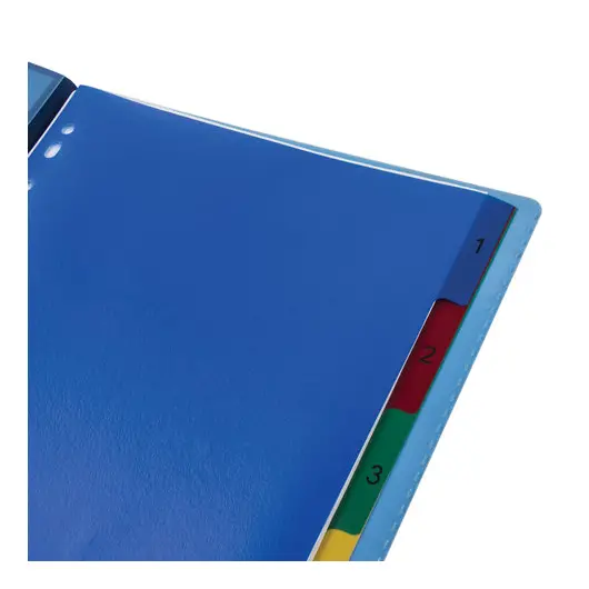Разделитель пластиковый ОФИСМАГ, А4, 5 листов, цифровой 1-5, оглавление, цветной, 225616, фото 5
