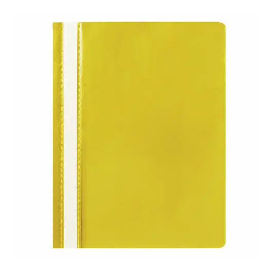 Скоросшиватель пластиковый STAFF, А4, 100/120 мкм, желтый, 225731, фото 1