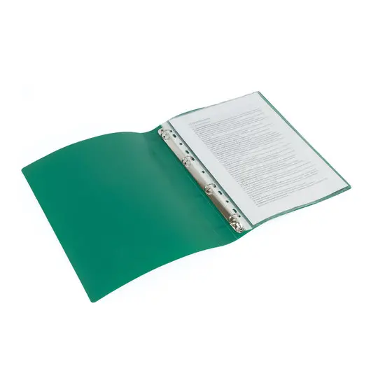 Папка на 4 кольцах STAFF, 25 мм, зеленая, до 170 листов, 0,5 мм, 225727, фото 7
