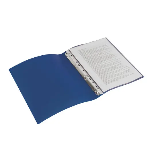 Папка на 4 кольцах STAFF, 25 мм, синяя, до 170 листов, 0,5 мм, 225724, фото 7