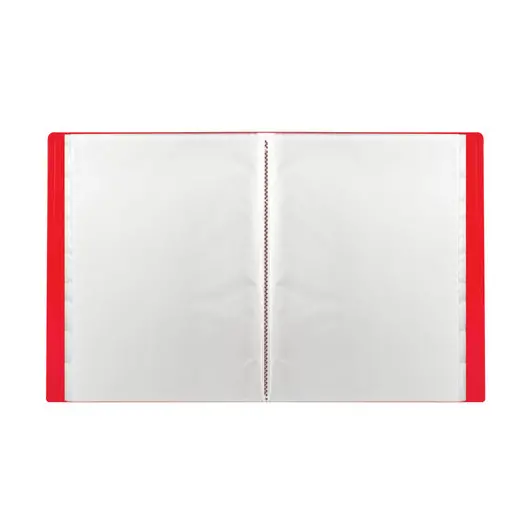 Папка 20 вкладышей STAFF, эконом, красная, 0,5 мм, 225694, фото 3
