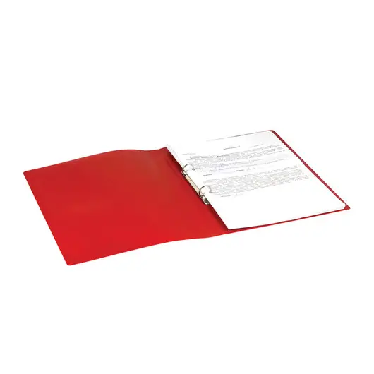 Папка на 2 кольцах STAFF, 21 мм, красная, до 170 листов, 0,5 мм, 225718, фото 7