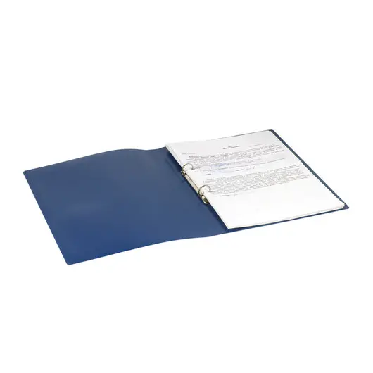 Папка на 2 кольцах STAFF, 21 мм, синяя, до 170 листов, 0,5 мм, 225716, фото 7