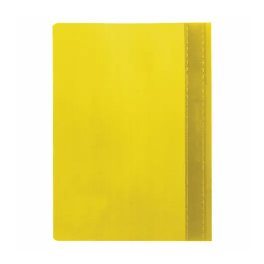Скоросшиватель пластиковый STAFF, А4, 100/120 мкм, желтый, 225731, фото 3