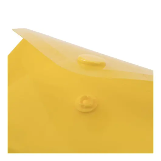Папка-конверт с кнопкой МАЛОГО ФОРМАТА (74х105 мм), А7 (для дисконтных, банковских карт, визиток) прозр, желтая, 0,18 мм, BRAUBERG, 227324, фото 4