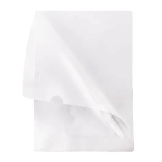 Папка-уголок с карманом для визитки, А4, прозрачная, 0,18 мм, AGкм4 00100, V246931, фото 2