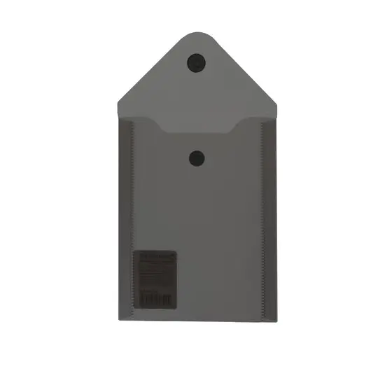Папка-конверт с кнопкой МАЛОГО ФОРМАТА (105х148 мм), А6, тонированная черная, 0,18 мм, BRAUBERG, 227322, фото 3