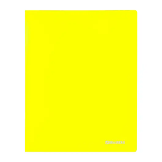 Папка 20 вкладышей BRAUBERG &quot;Neon&quot;, 16 мм, неоновая желтая, 700 мкм, 227449, фото 2