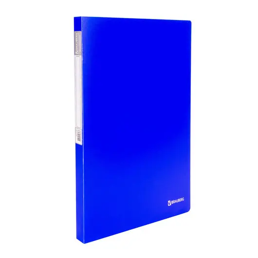 Папка с металлическим скоросшивателем и внутренним карманом BRAUBERG &quot;Neon&quot;, 16 мм, синяя, до 100 листов, 0,7 мм, 227467, фото 1