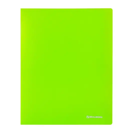 Папка с металлическим скоросшивателем и внутренним карманом BRAUBERG &quot;Neon&quot;, 16 мм, зеленая, до 100 листов, 0,7 мм, 227464, фото 2