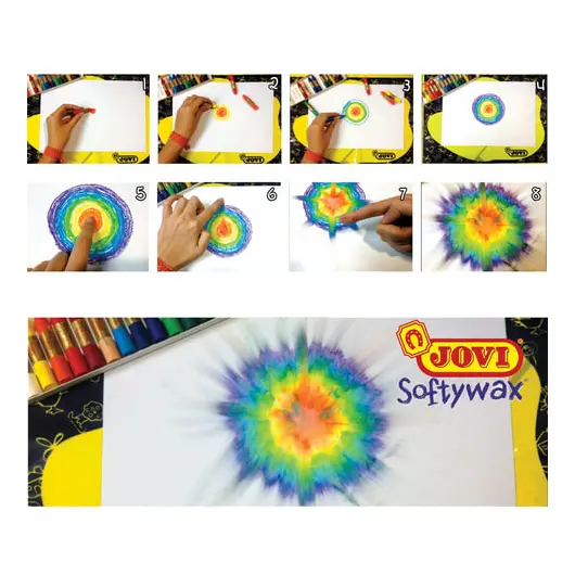 Восковые мелки JOVI, 10 цветов, диаметр 10 мм, мягкие, картонная коробка, 930/10, фото 3
