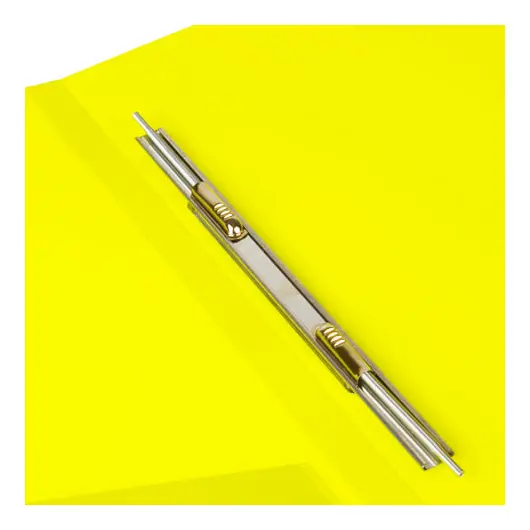 Папка с металлическим скоросшивателем и внутренним карманом BRAUBERG &quot;Neon&quot;, 16 мм, желтая, до 100 листов, 0,7 мм, 227465, фото 5