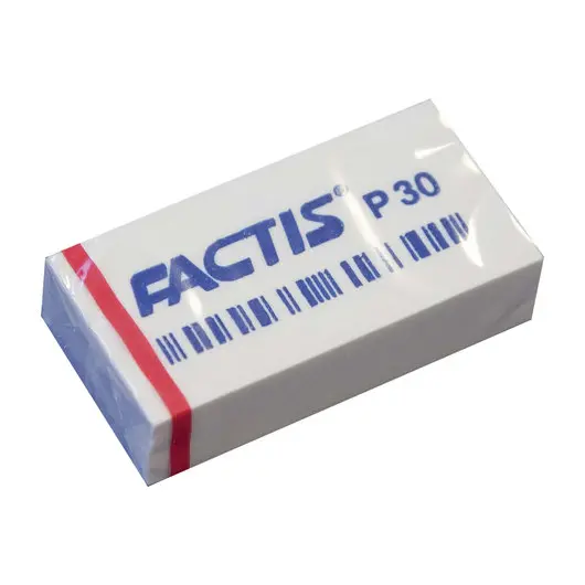 Ластик FACTIS P 30, 40х20х10 мм, белый, прямоугольный, мягкий, ПВХ, CPFP30, фото 1