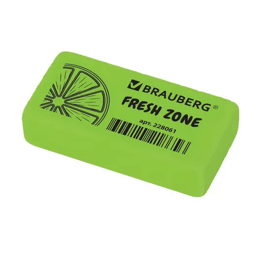 Ластик BRAUBERG Fresh Zone, 40*20*10 мм, цвет ассорти, термопластичная резина, 228061, фото 2