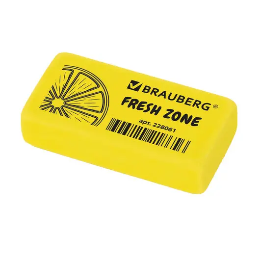 Ластик BRAUBERG Fresh Zone, 40*20*10 мм, цвет ассорти, термопластичная резина, 228061, фото 4